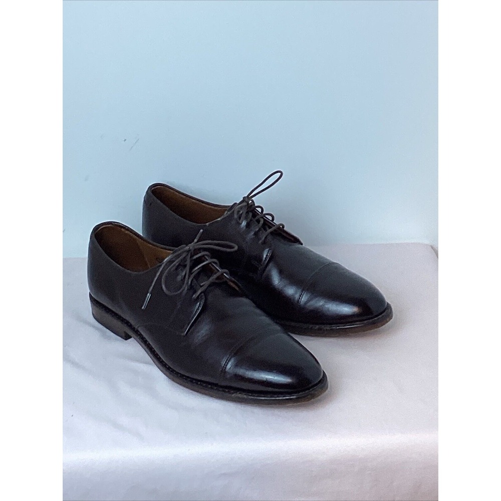 Allen Edmonds Riverside Cap Toe  Derby Leather Men Shoes Size 9.5 D Brown 1406